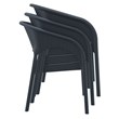 Compamia Panama Resin Wickerlook Patio Dining Arm Chair in White