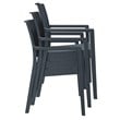 Compamia Ibiza Resin Wickerlook Patio Dining Arm Chair in Brown