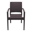 Compamia Ibiza Resin Wickerlook Patio Dining Arm Chair in Brown