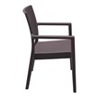 Compamia Ibiza Resin Wickerlook Patio Dining Arm Chair in Brown