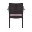 Compamia Ibiza Resin Wickerlook Patio Dining Arm Chair in Brown