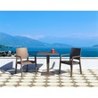 Compamia Ibiza Resin Wickerlook Patio Dining Arm Chair in Brown