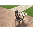 Compamia Ibiza Resin Wickerlook Patio Dining Arm Chair in Brown