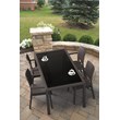 Compamia Ibiza Resin Wickerlook Patio Dining Arm Chair in Brown