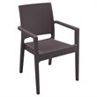 Compamia Ibiza Resin Wickerlook Patio Dining Arm Chair in Brown