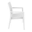 Compamia Ibiza Resin Wickerlook Patio Dining Arm Chair in White