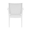 Compamia Ibiza Resin Wickerlook Patio Dining Arm Chair in White