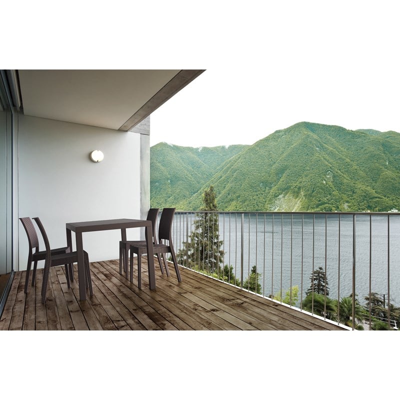 Compamia Florida Resin Wickerlook Patio Dining Chair in Brown
