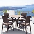 Compamia Florida Resin Wickerlook Patio Dining Chair in Brown