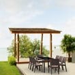 Compamia Florida Resin Wickerlook Patio Dining Chair in Brown