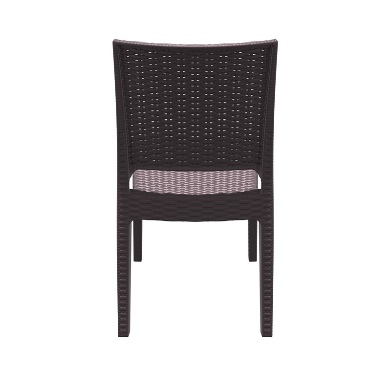 Compamia Florida Resin Wickerlook Patio Dining Chair in Brown