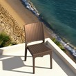 Compamia Florida Resin Wickerlook Patio Dining Chair in Brown