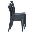 Compamia Florida Resin Wickerlook Patio Dining Chair in White