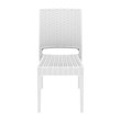 Compamia Florida Resin Wickerlook Patio Dining Chair in White