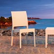 Compamia Florida Resin Wickerlook Patio Dining Chair in White