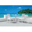 Compamia Florida Resin Wickerlook Patio Dining Chair in White