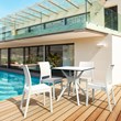 Compamia Florida Resin Wickerlook Patio Dining Chair in White