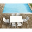 Compamia Florida Resin Wickerlook Patio Dining Chair in White