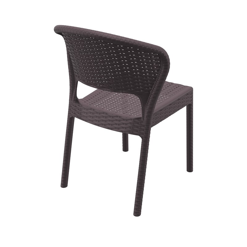 Compamia Daytona Resin Wickerlook Patio Dining Chair in Brown
