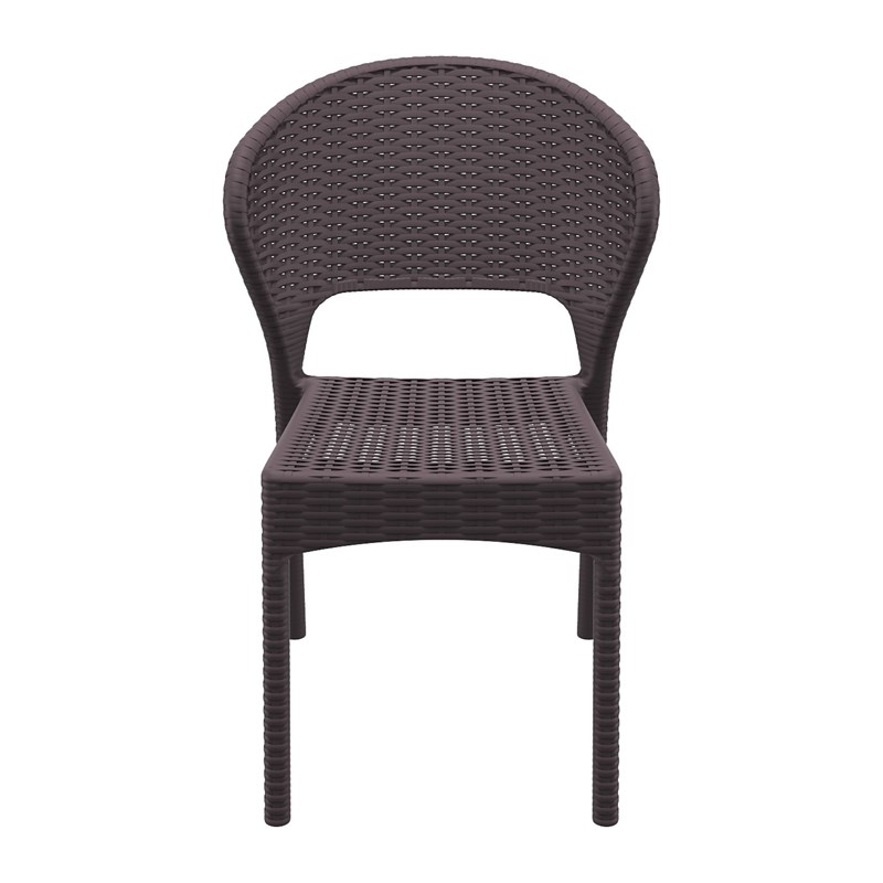 Compamia Daytona Resin Wickerlook Patio Dining Chair in Brown