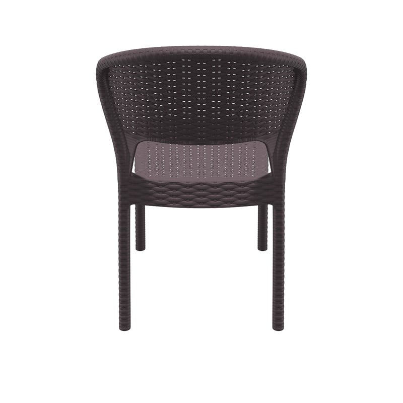 Compamia Daytona Resin Wickerlook Patio Dining Chair in Brown