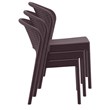 Compamia Daytona Resin Wickerlook Patio Dining Chair in Brown