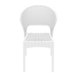 Compamia Daytona Resin Wickerlook Patio Dining Chair in White