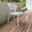 Compamia Daytona Resin Wickerlook Patio Dining Chair in White