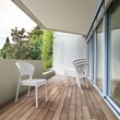 Compamia Daytona Resin Wickerlook Patio Dining Chair in White