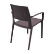 Compamia Capri Resin Patio Dining Arm Chair in Brown