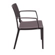 Compamia Capri Resin Patio Dining Arm Chair in Brown