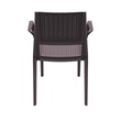 Compamia Capri Resin Patio Dining Arm Chair in Brown