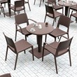 Compamia Capri Resin Patio Dining Arm Chair in Brown