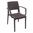 Compamia Capri Resin Patio Dining Arm Chair in Brown