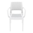 Compamia Capri Resin Patio Dining Arm Chair in White