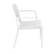 Compamia Capri Resin Patio Dining Arm Chair in White