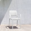 Compamia Capri Resin Patio Dining Arm Chair in White