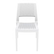 Compamia Verona Resin Wickerlook Patio Dining Chair in White