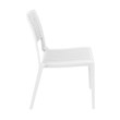Compamia Verona Resin Wickerlook Patio Dining Chair in White