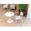 Compamia Verona Resin Wickerlook Patio Dining Chair in White