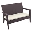 Compamia Miami Resin Patio Loveseat in Brown