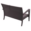 Compamia Miami Resin Patio Loveseat in Brown