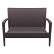 Compamia Miami Resin Patio Loveseat in Brown