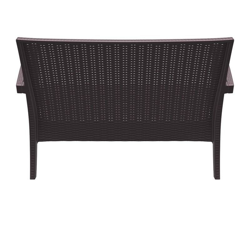 Compamia Miami Resin Patio Loveseat in Brown