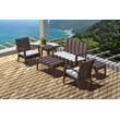 Compamia Miami Resin Patio Loveseat in Brown
