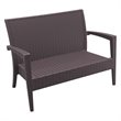 Compamia Miami Resin Patio Loveseat in Brown