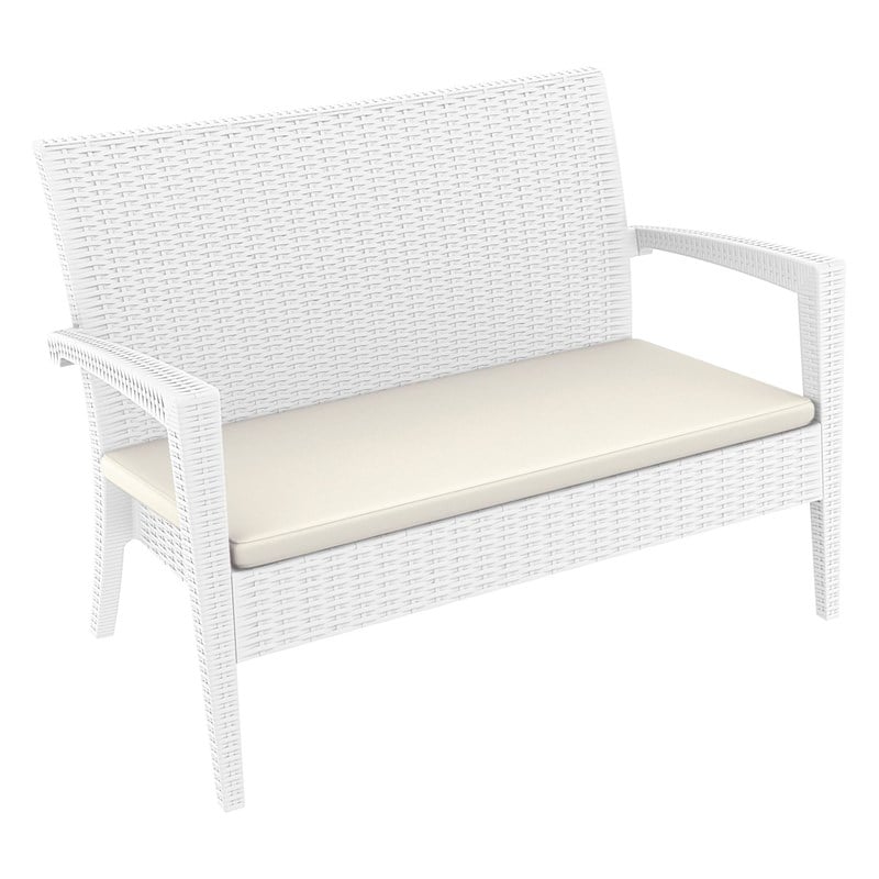 Compamia Miami Resin Patio Loveseat in White