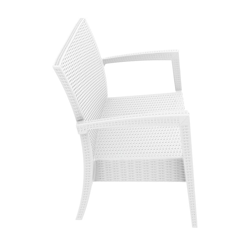 Compamia Miami Resin Patio Loveseat in White