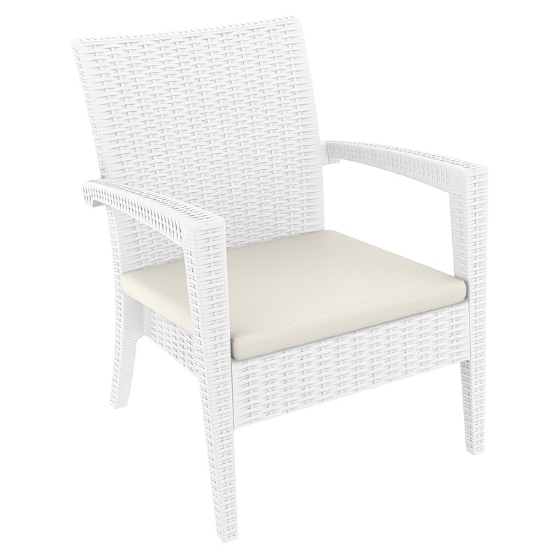 Compamia Miami Resin Club Chair in White