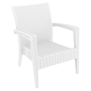 Compamia Miami Resin Club Chair in White